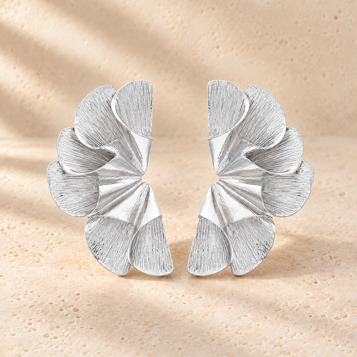 Sculpted Leaf Statement Earrings