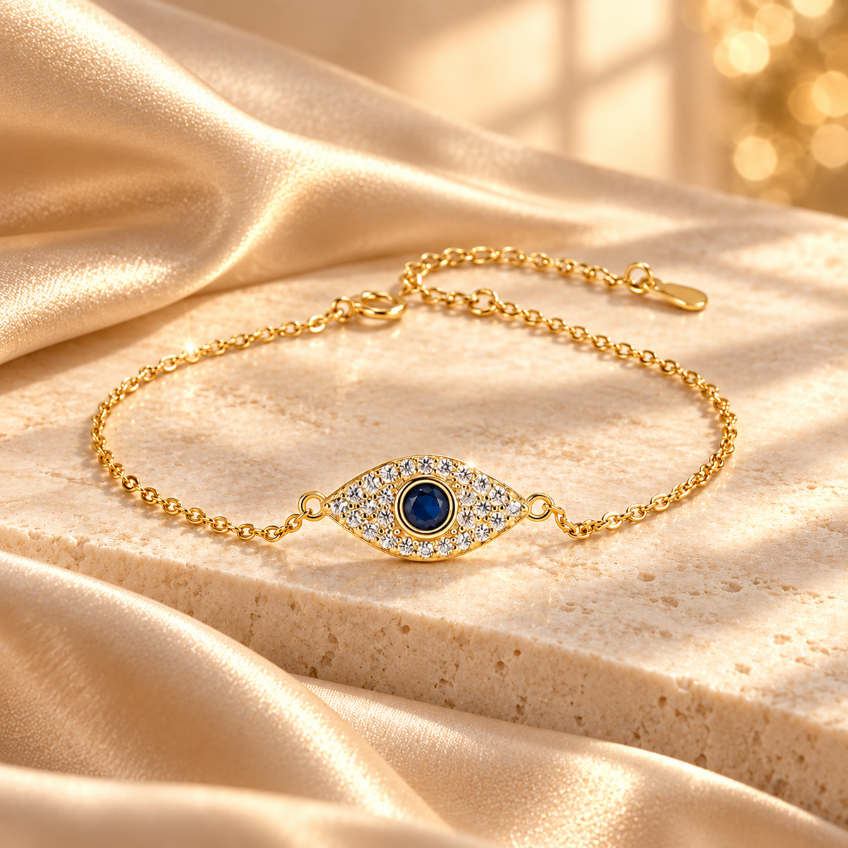 Evil Eye 925 Sterling Silver Bracelet for Women