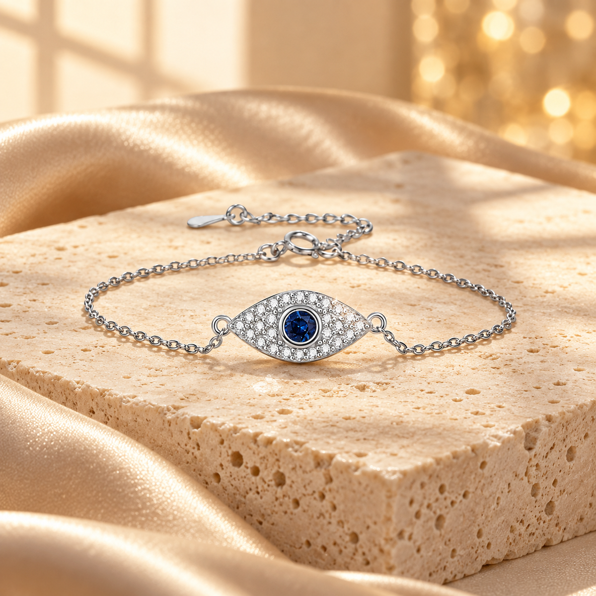 Evil Eye 925 Sterling Silver Bracelet for Women